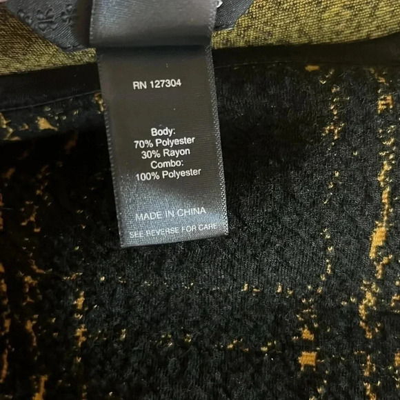 Ali Miles size Medium black and gold medium tunic - Picture 5 of 5